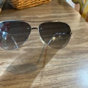 Louis Vuitton monogram silver aviator